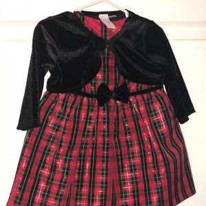 Baby Girl Plaid Dress with jacket.